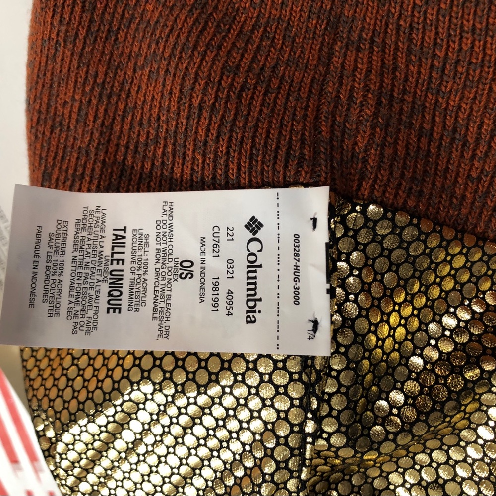 Colombia Omni Heat beanie hat super warm heather rust and slate gray o/s unisex - Picture 7 of 7